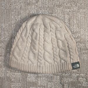 The North Face Beige Cable Knit Hat
